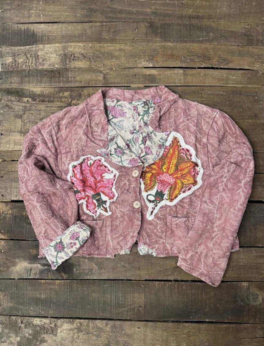 Pink Petals & Patchwork Jacket