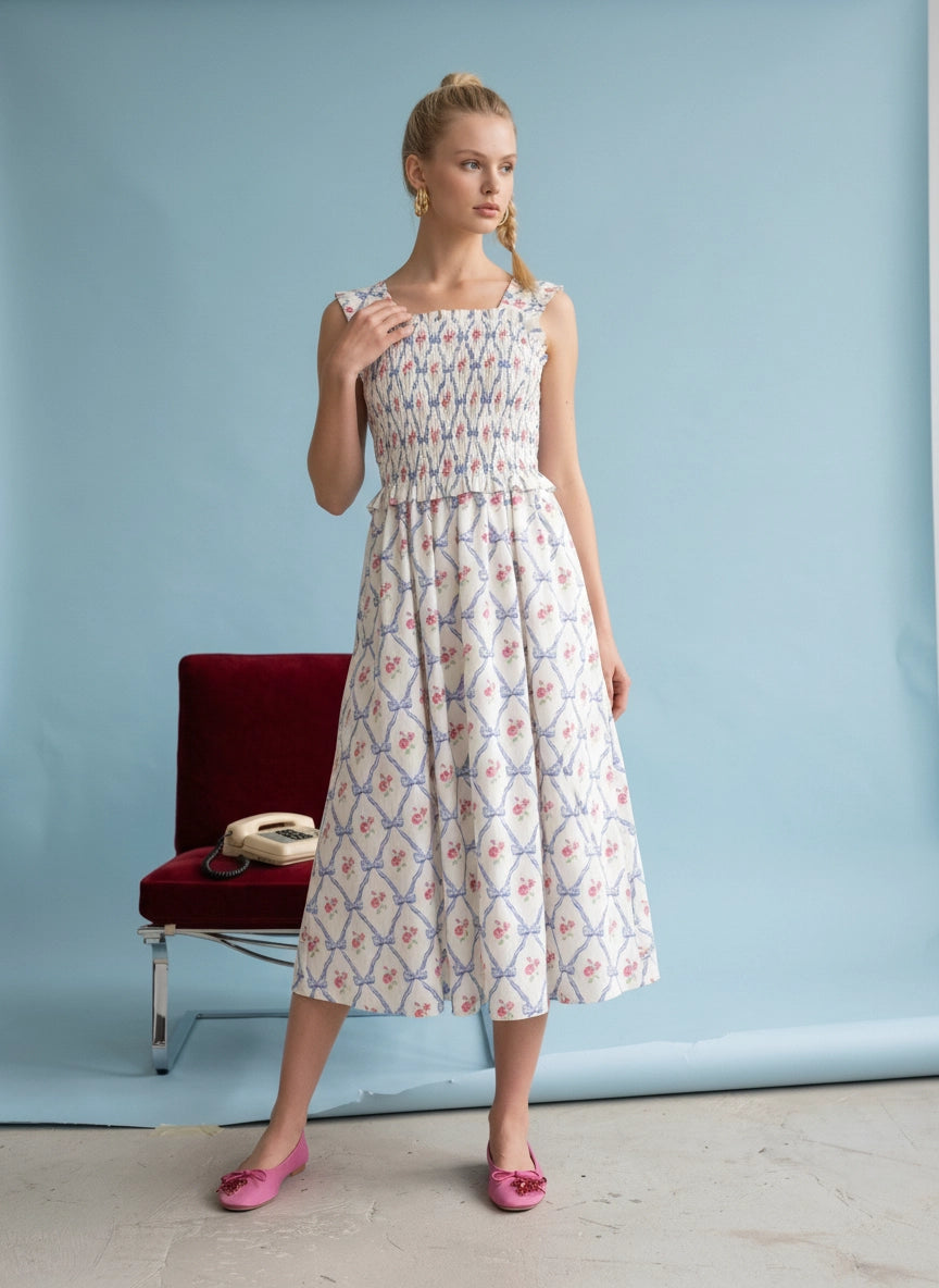 The Sunday Sweetheart Bow-Back Dress