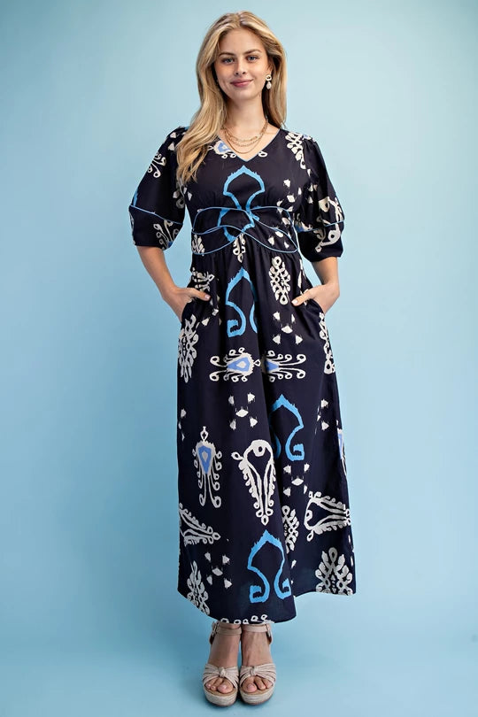 Boho Tribal Print Dress