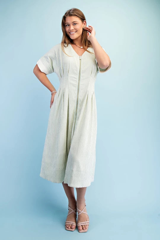 The Melody Striped Midi Dress
