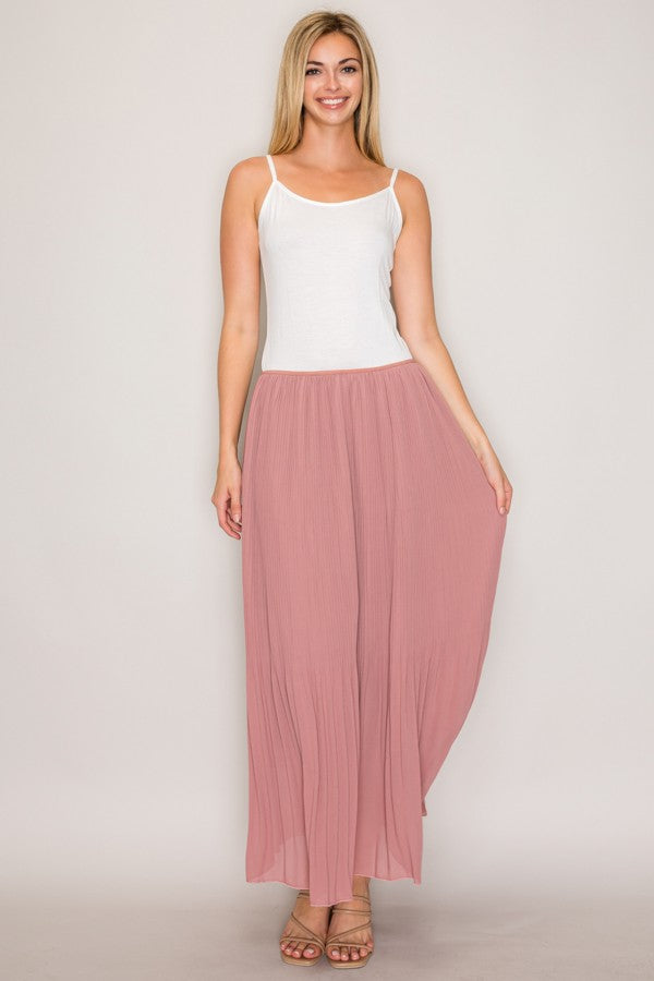 Chiffon A-Line Skirt Mauve