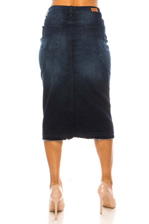 RAW HEM> BLACK THREAD "7" ON POCKET