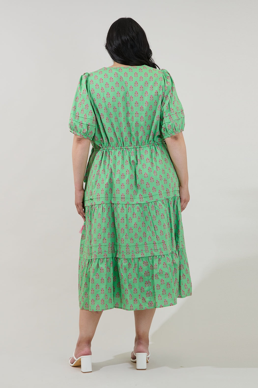 Darley Tiered Midi Dress – Floral Curve