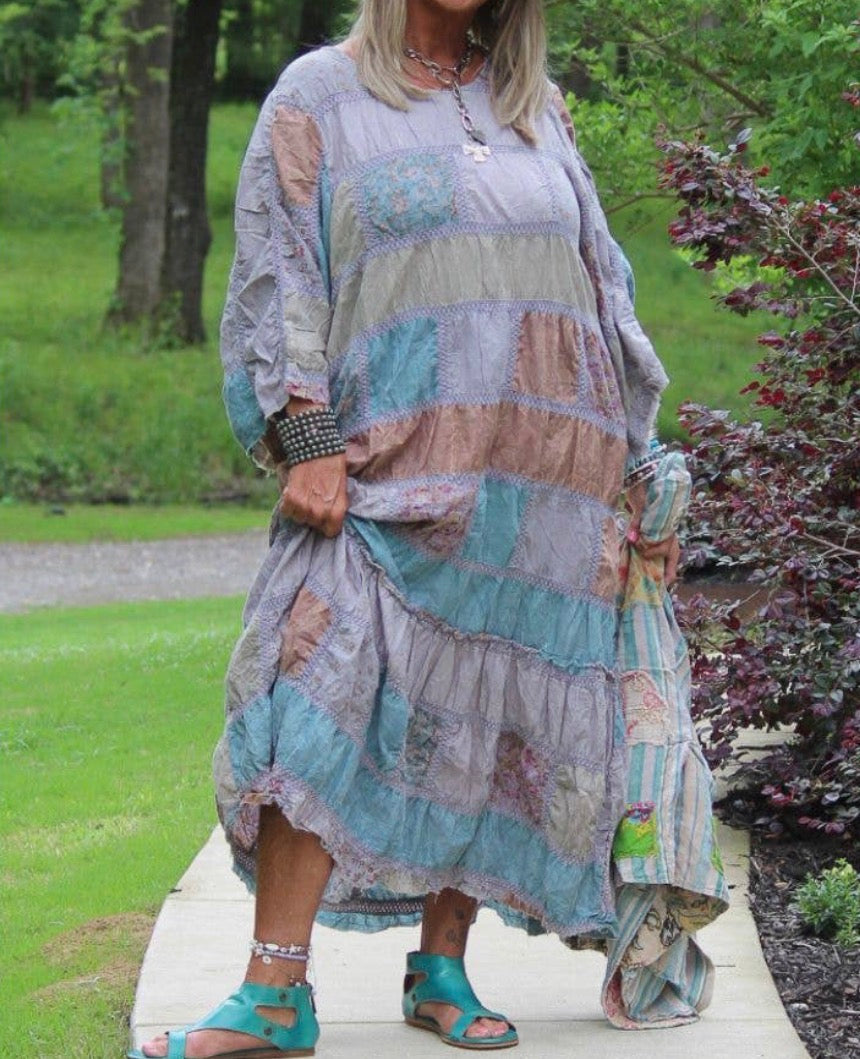 The Whispering Patchwork Dress