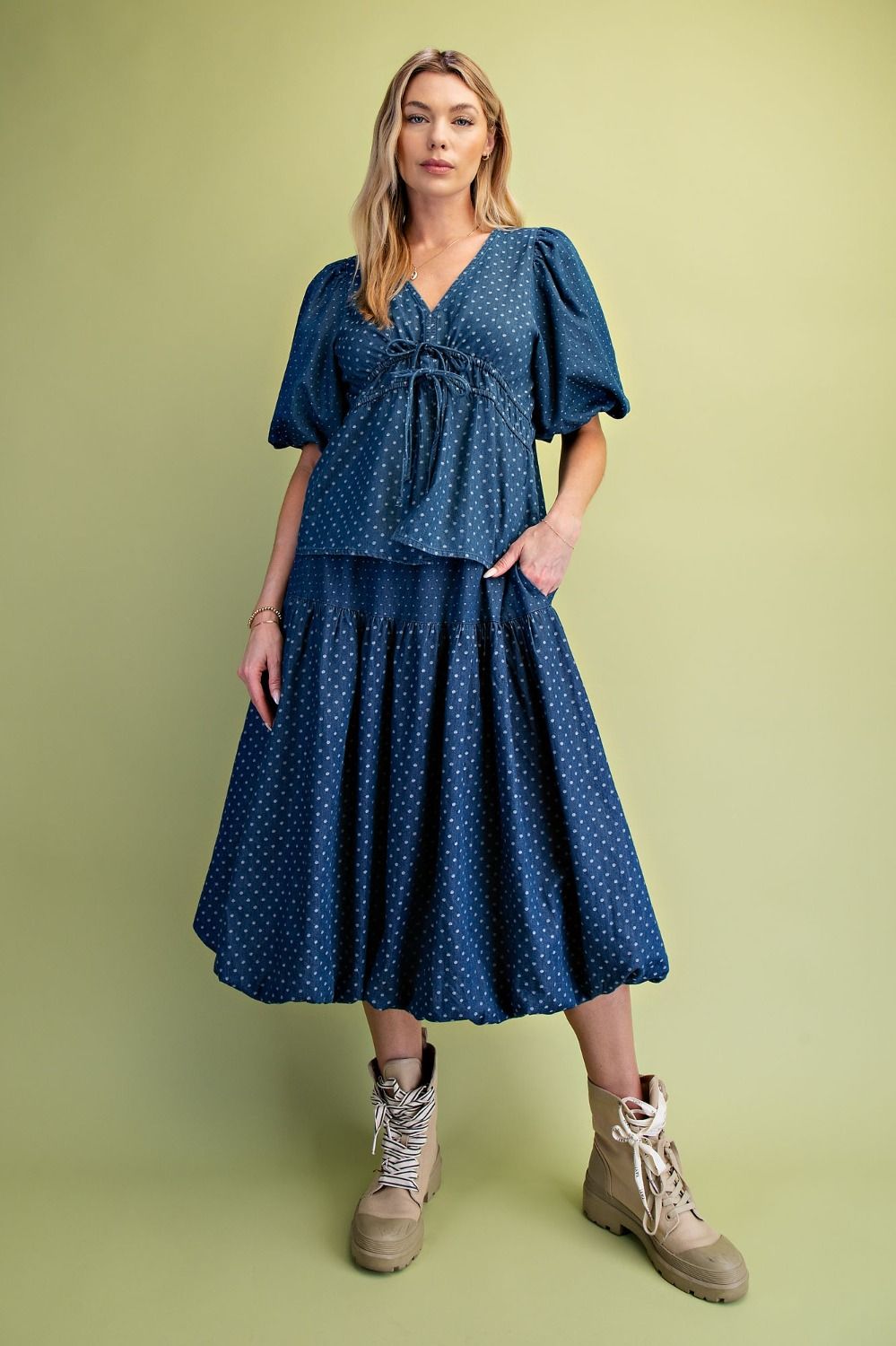 The denim dot set