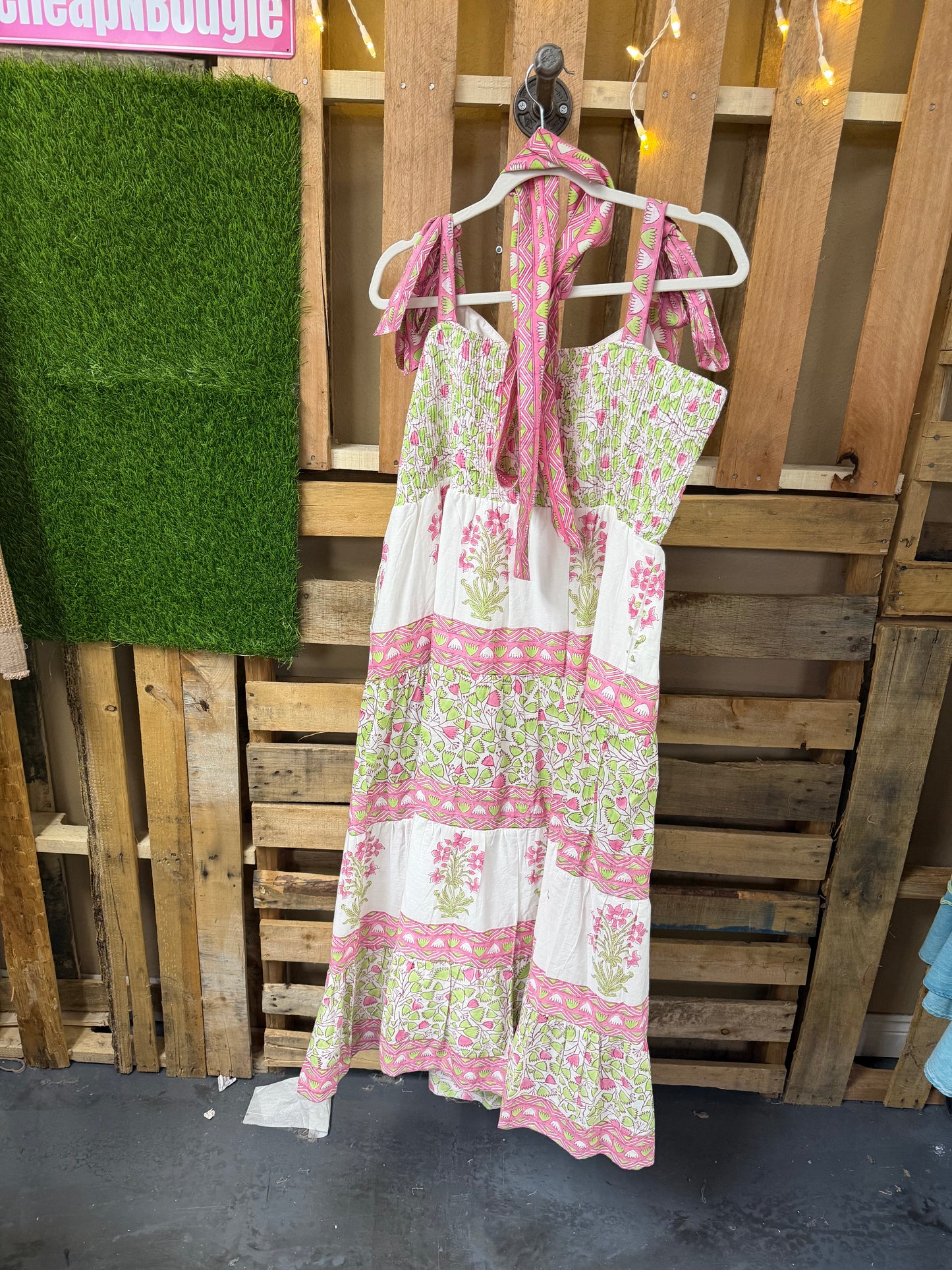 Soft woven floral maxi dress