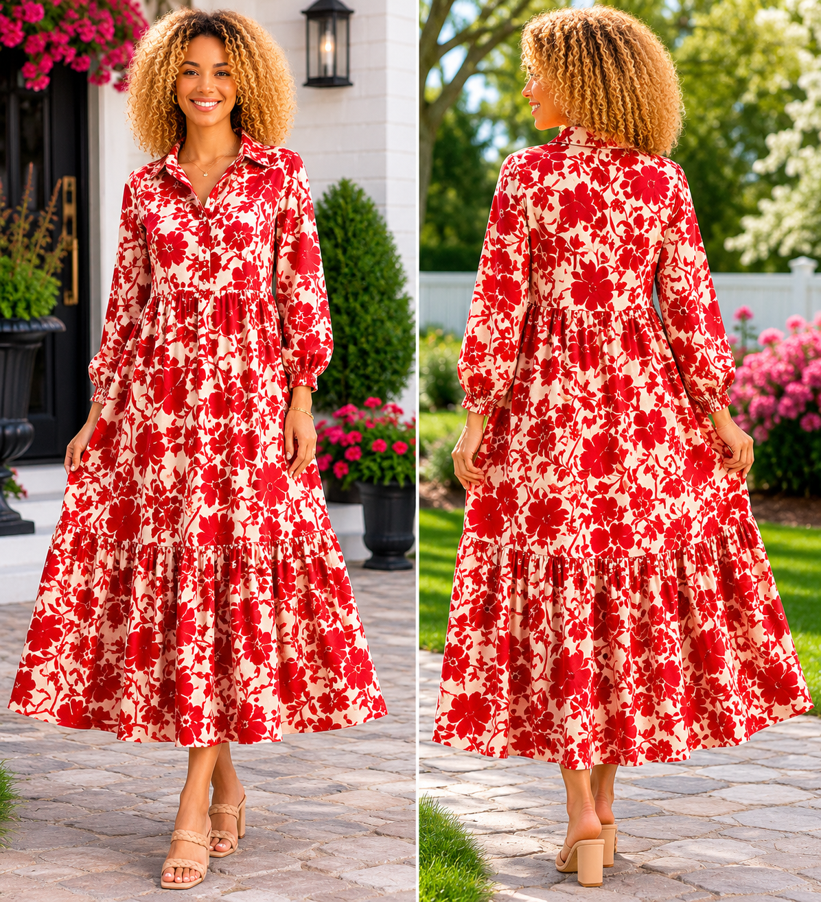 Crimson Garden Dress