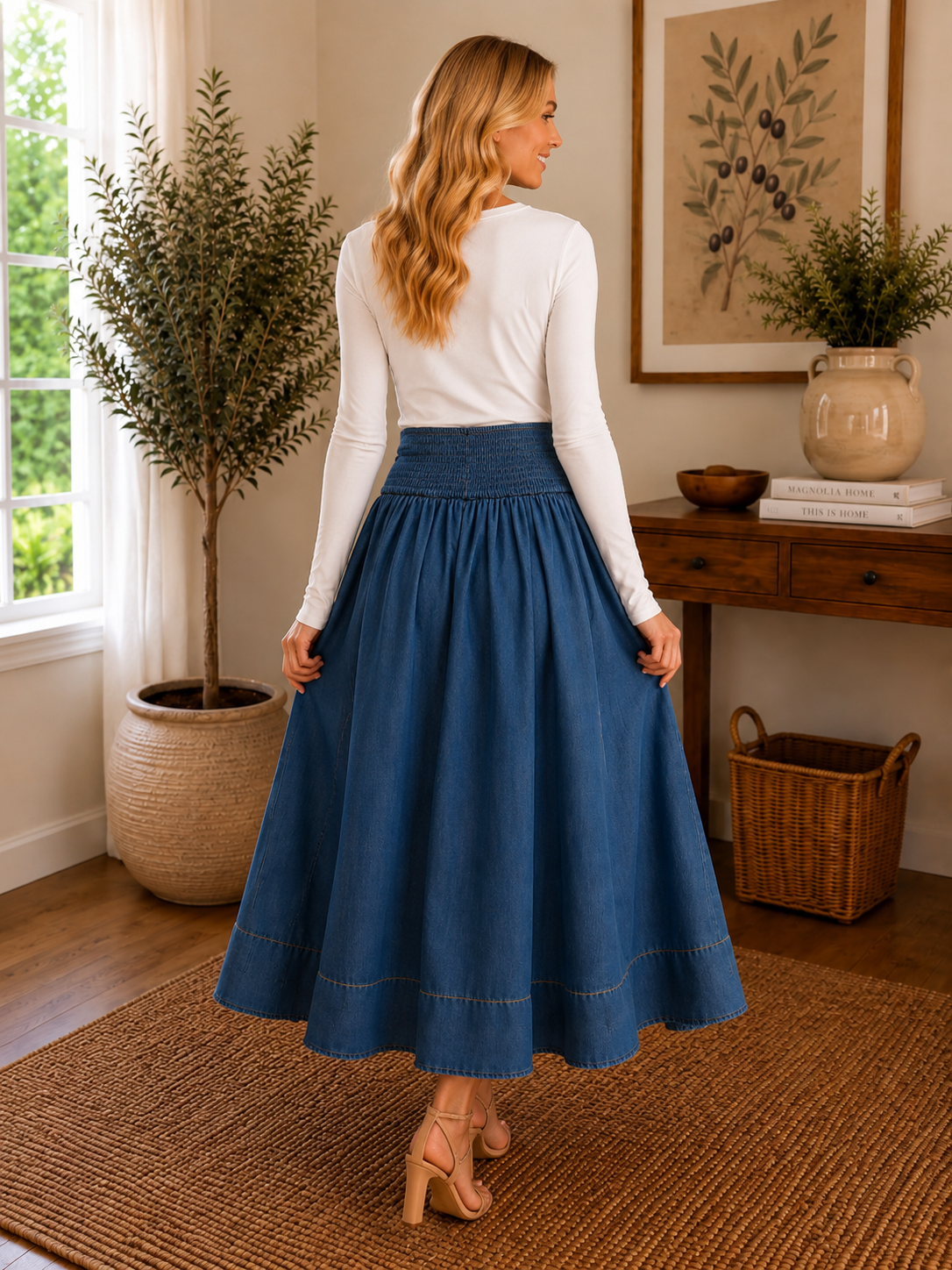 Bluebell Heirloom Denim Skirt