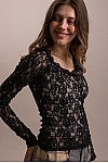 Sweet Romance Floral Lace Long Sleeve Top