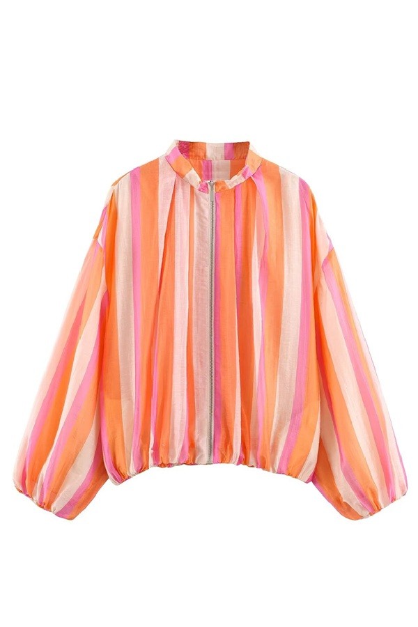 Sunset Stripe Bomber Jacket