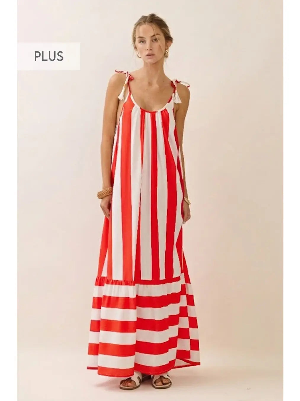 Addison's vertical stripe midi dress