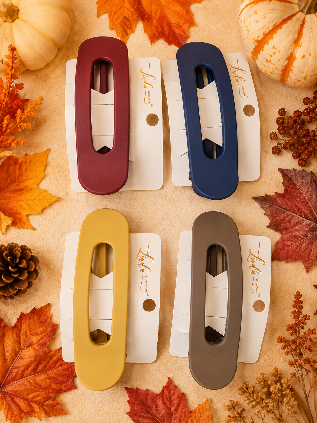 Autumn Matte Large Hair Clip Collection