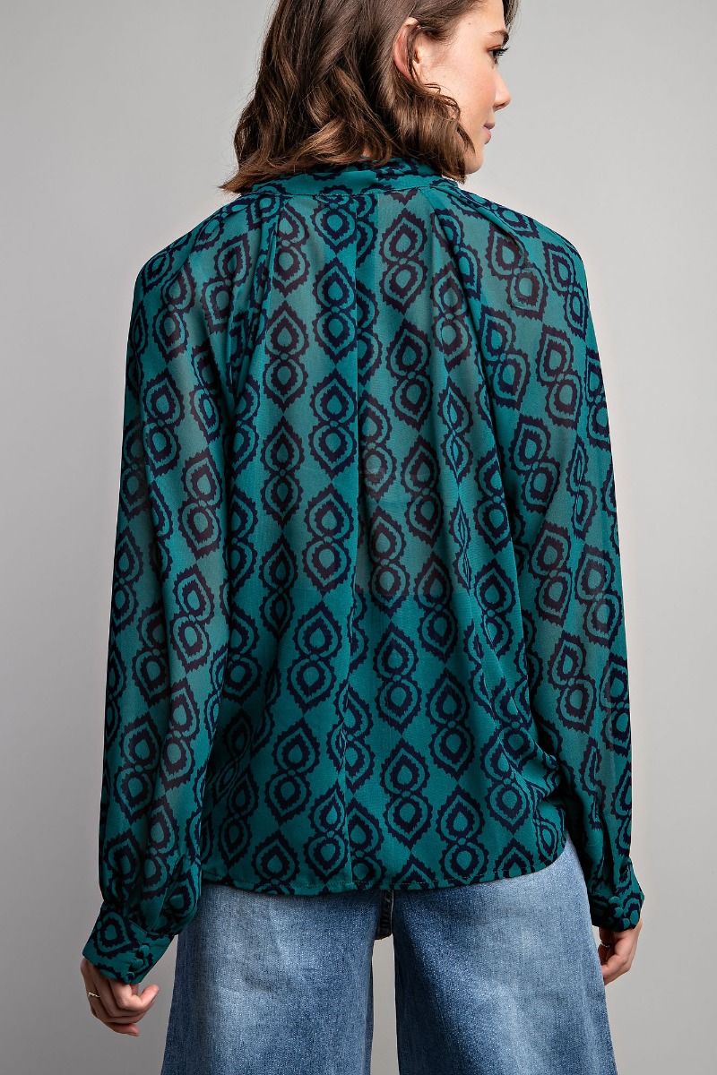 THE PRINTED CHIFFON BLOUSE