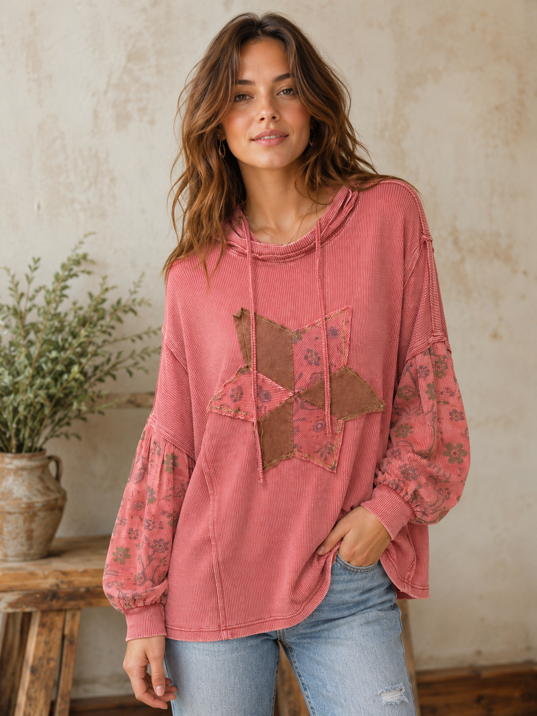 Patchwork Prairie Star Hoodie