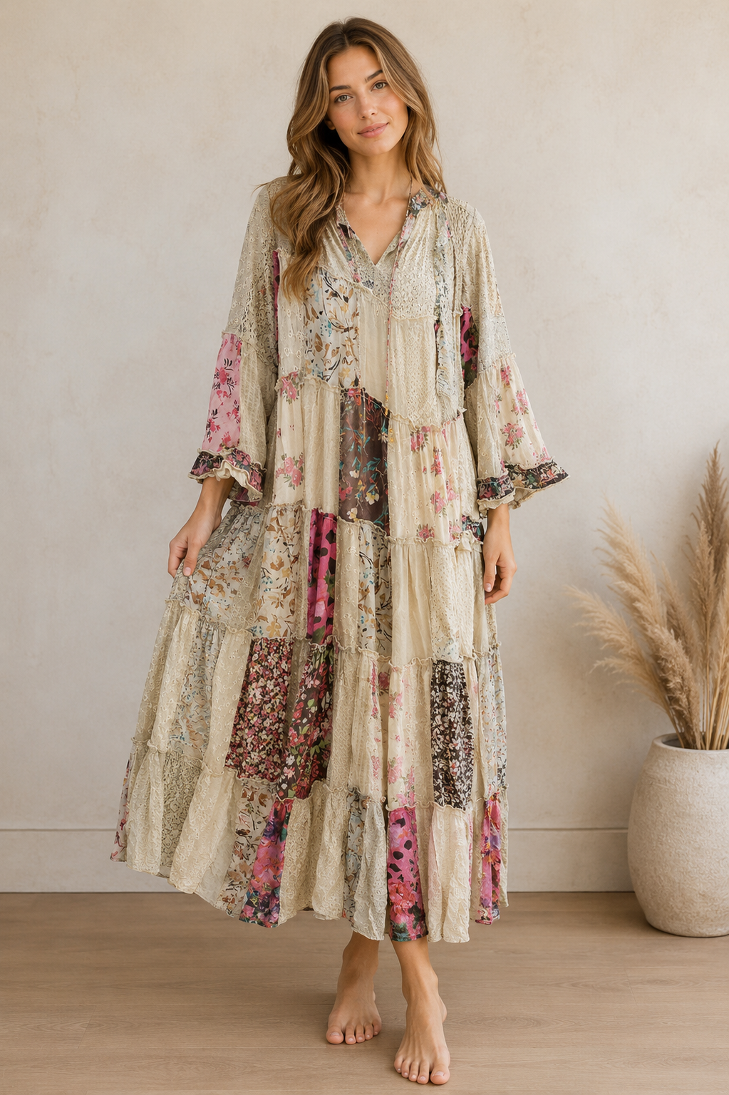 Bohemian Country Patchwork Dress