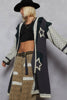 NAVY STAR LONG CARDIGAN