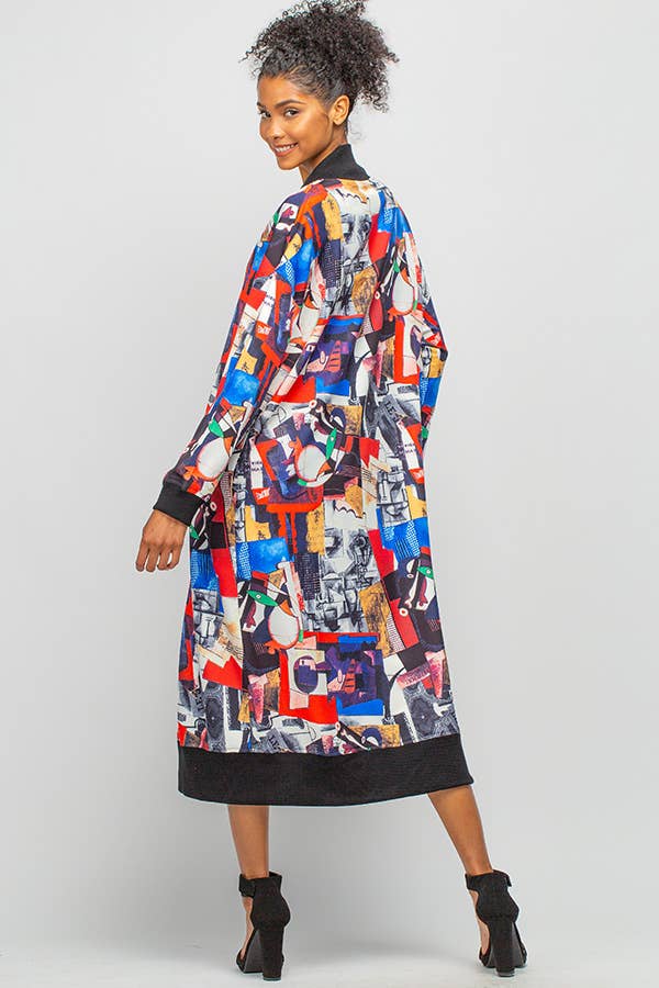OVERFITTING LONG FASHION JACKET WITH POCKETS