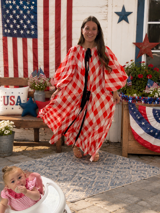 Red white and Bougie dress