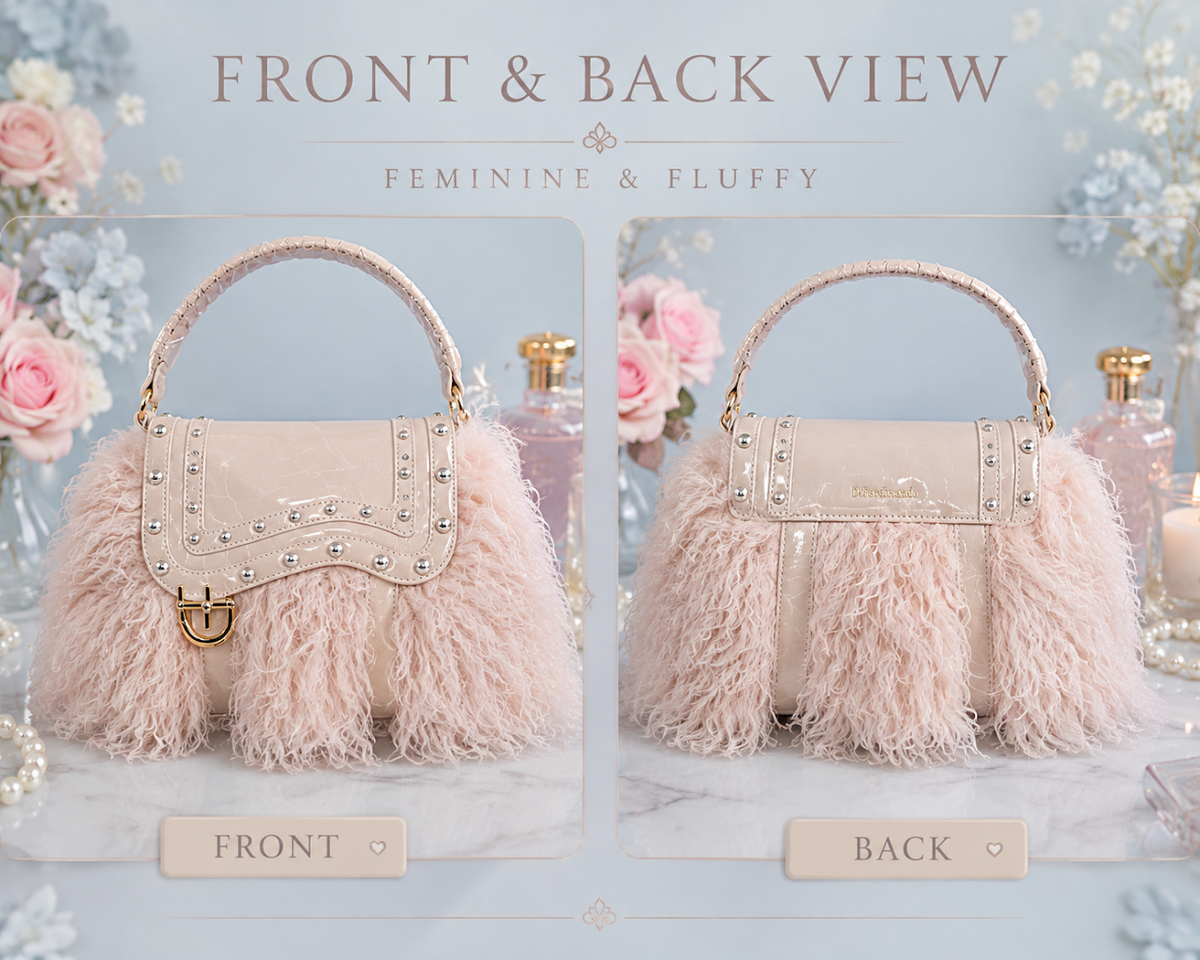 Fuzzy.... PEARL PURSE👜