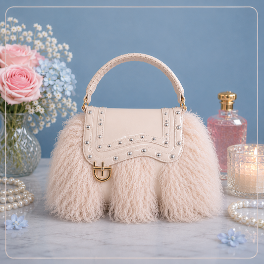 Fuzzy.... PEARL PURSE👜