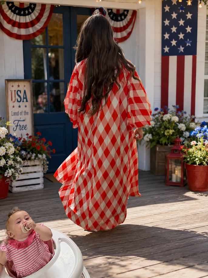 Red white and Bougie dress