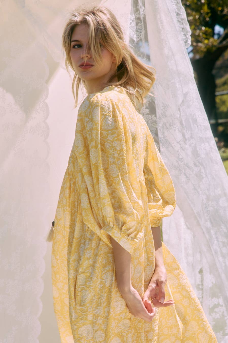 Plus Printed Midi Dress