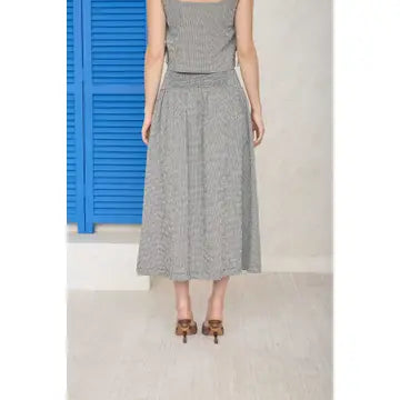 Santorini Textured Crop Top & Midi Skirt Set