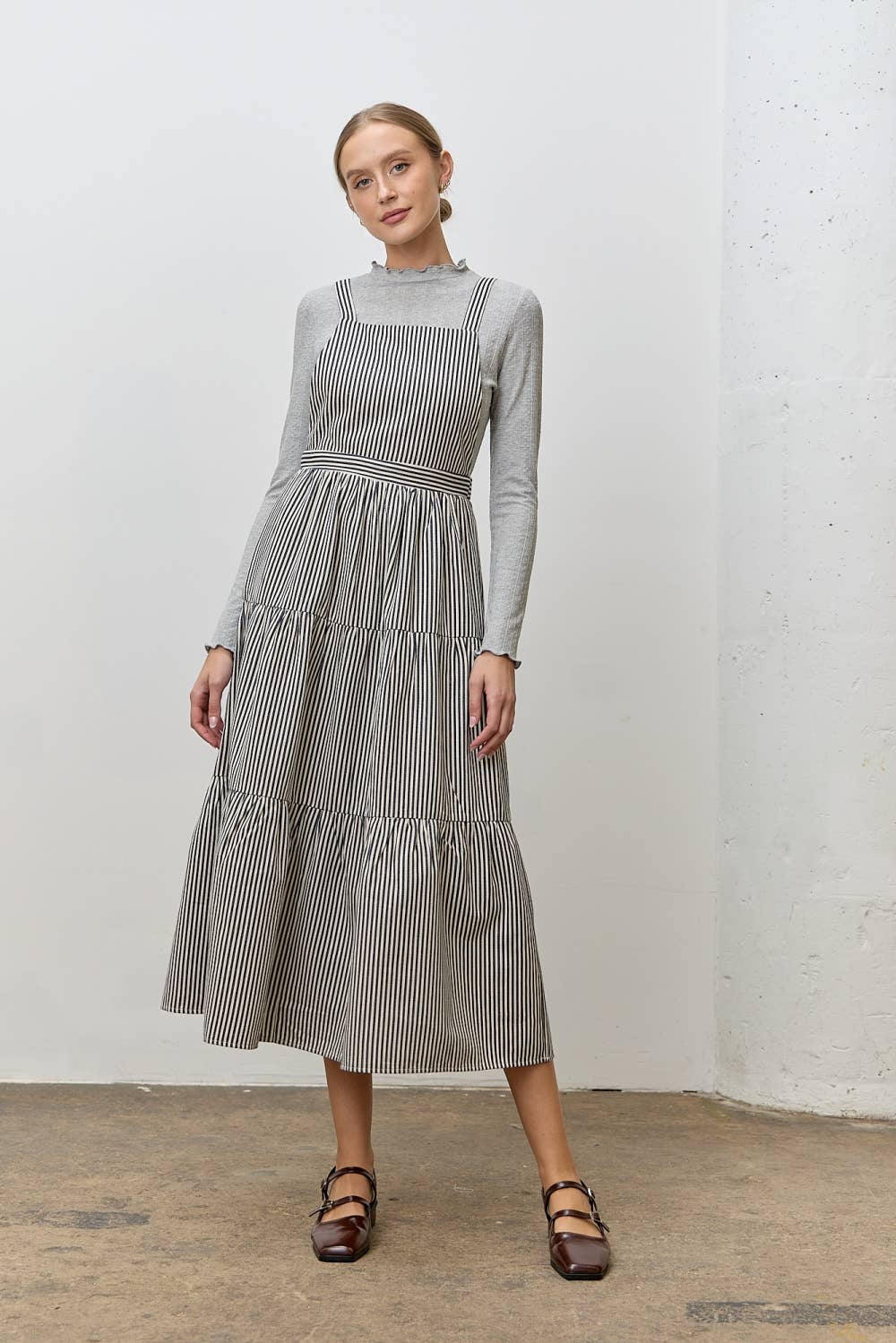 (PLUS) OVERALL  MAXI DRESS