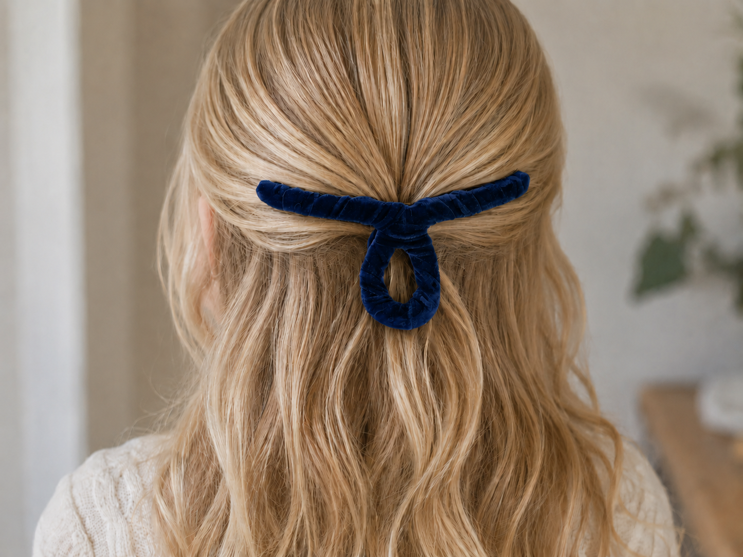 Neutral Velvet Claw Clips
