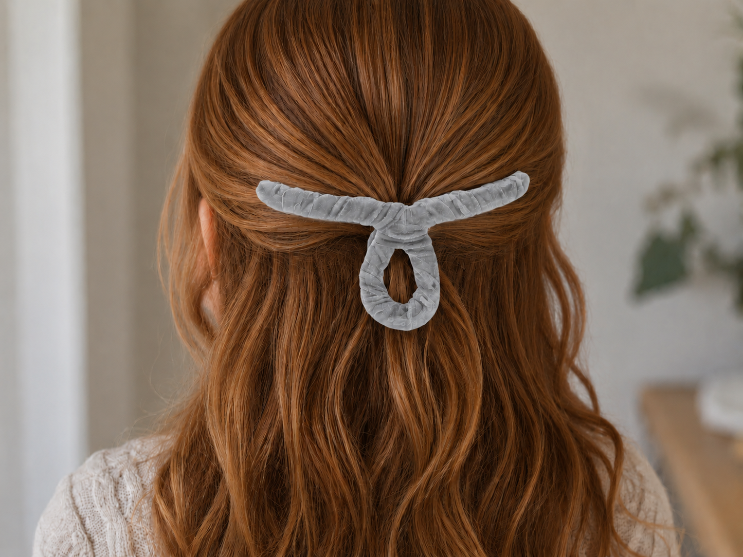 Neutral Velvet Claw Clips