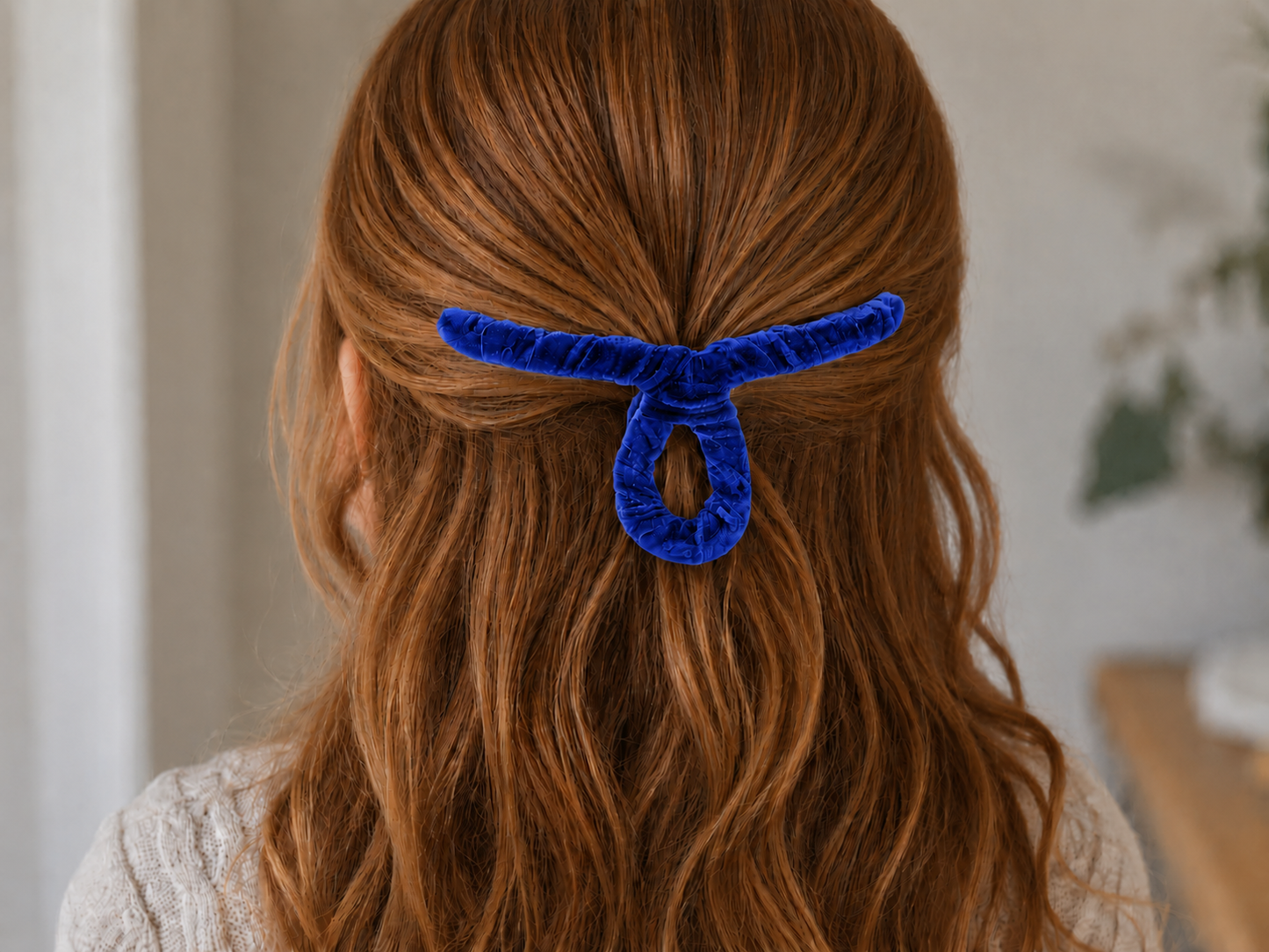 Neutral Velvet Claw Clips