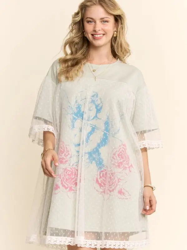 Angel Terry&Dotted Midi Dress