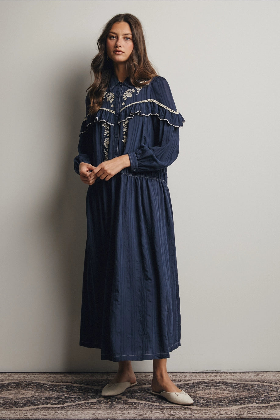 the Midnight Magnolia Maxi Dress