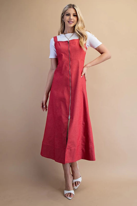 Raspberry Red Jumper Dress