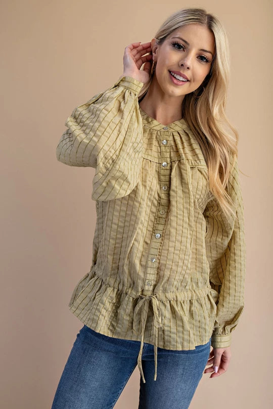 Autumn's Ember Peplum Blouse