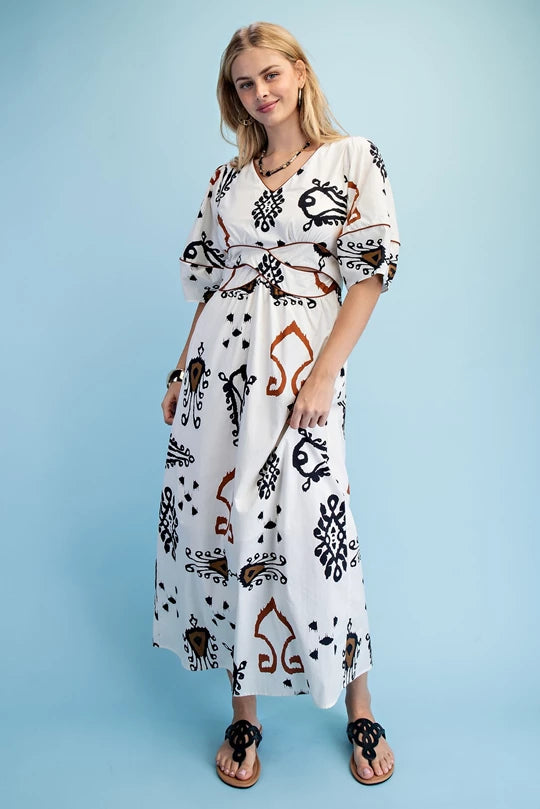 Boho Tribal Print Dress