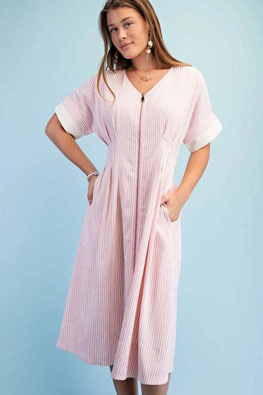 The Melody Striped Midi Dress