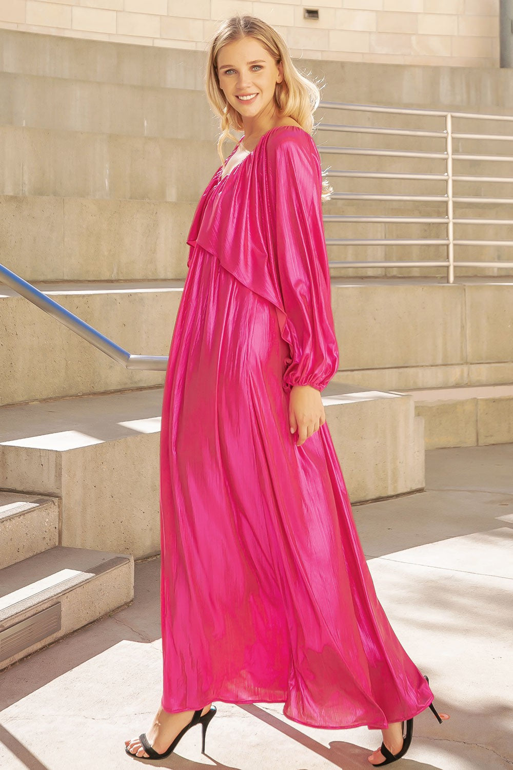 Sherry's Metallic Maxi Dress