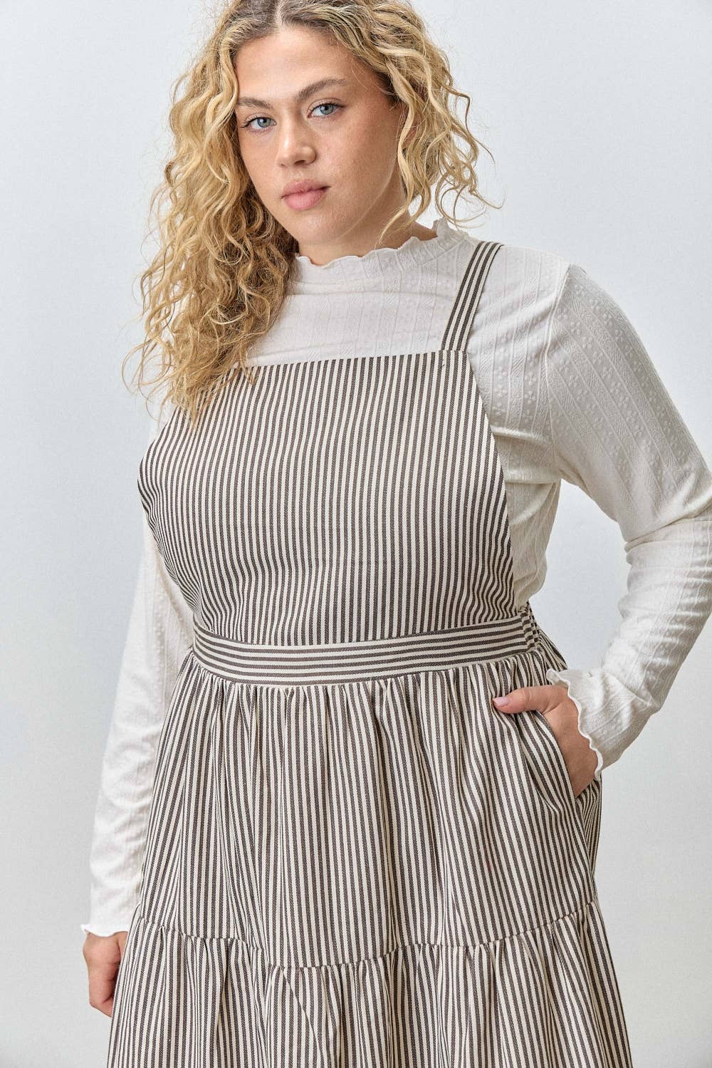 (PLUS) OVERALL  MAXI DRESS
