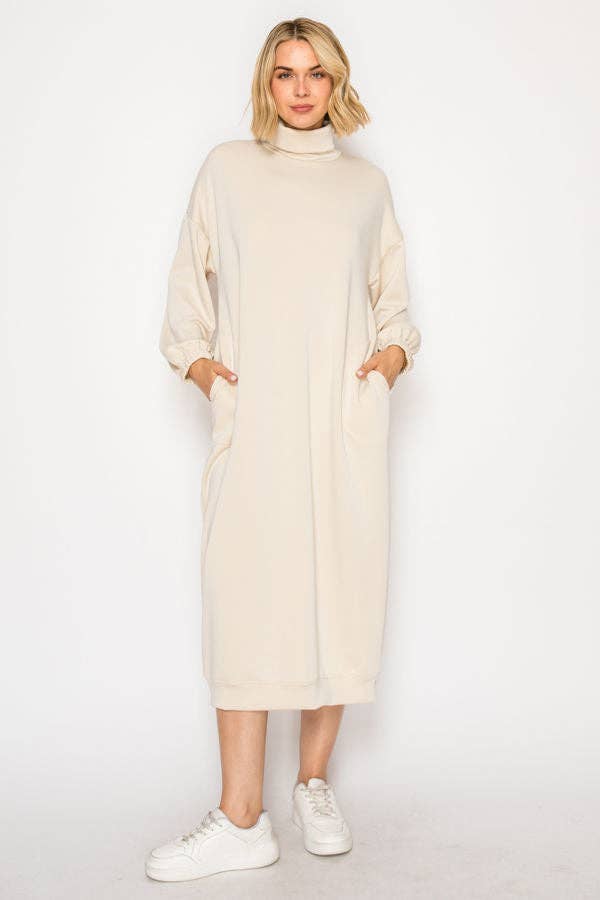 EFFORTLESSLY CHIC LOUNGE PLUS SIZE MIDI DRESS