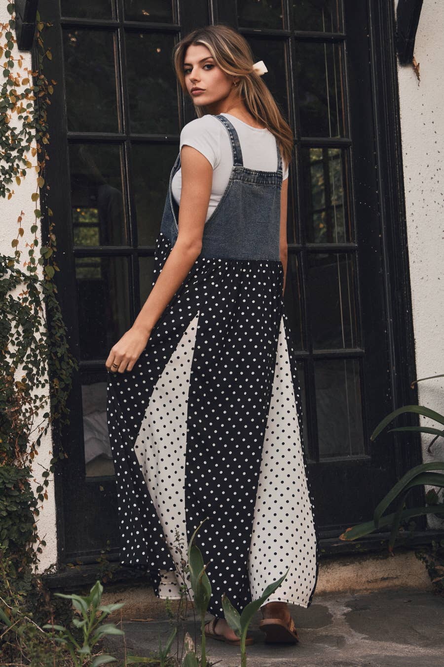 Plus Denim Bib Dress
