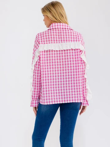 Pink Plaid Top