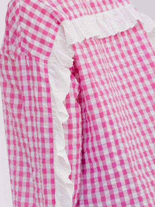 Pink Plaid Top