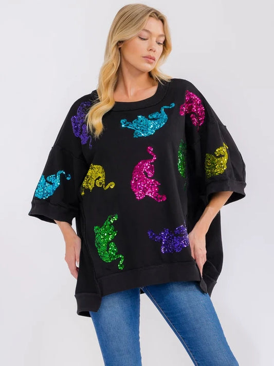 Tiger Confetti Top