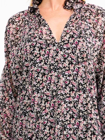 Fuchsia Flowered Dress