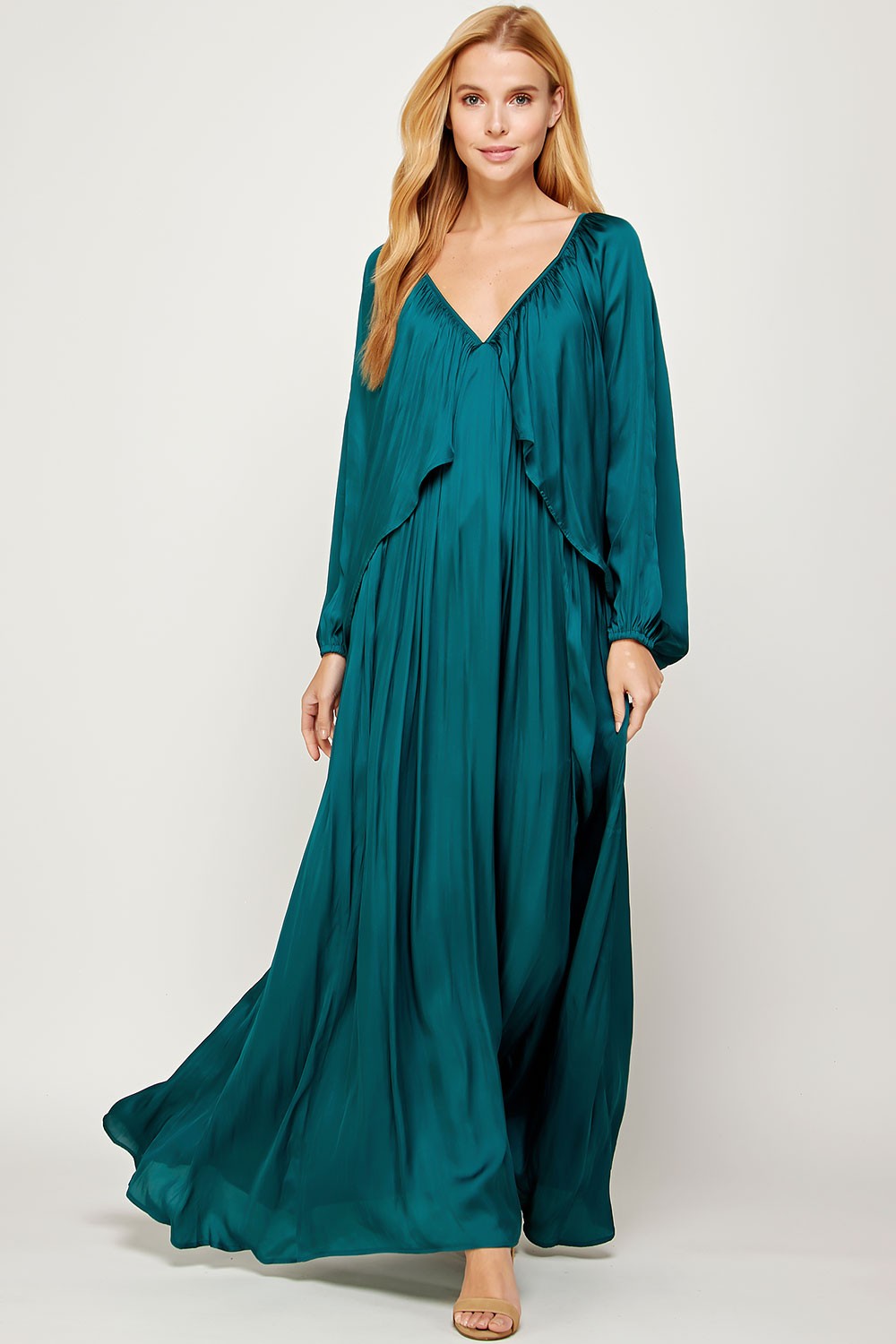 Sherry's Satin Balloon Dress