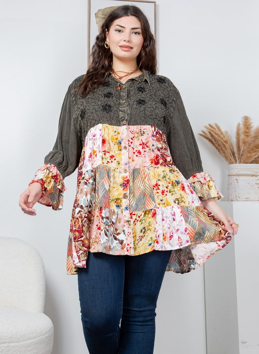 Gravel Road Floral Tunic