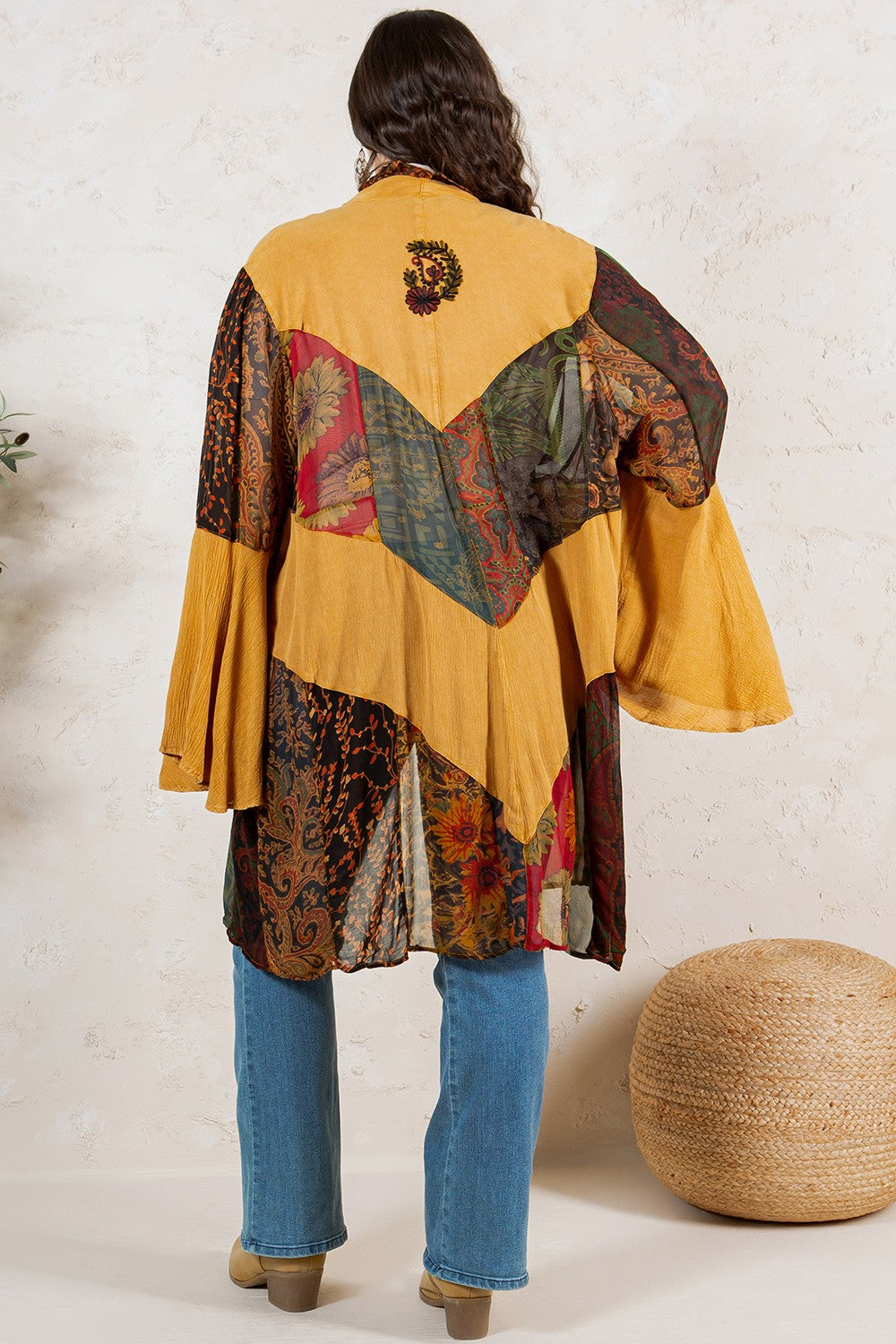 Rustic Bohemian Patchwork Shrug New