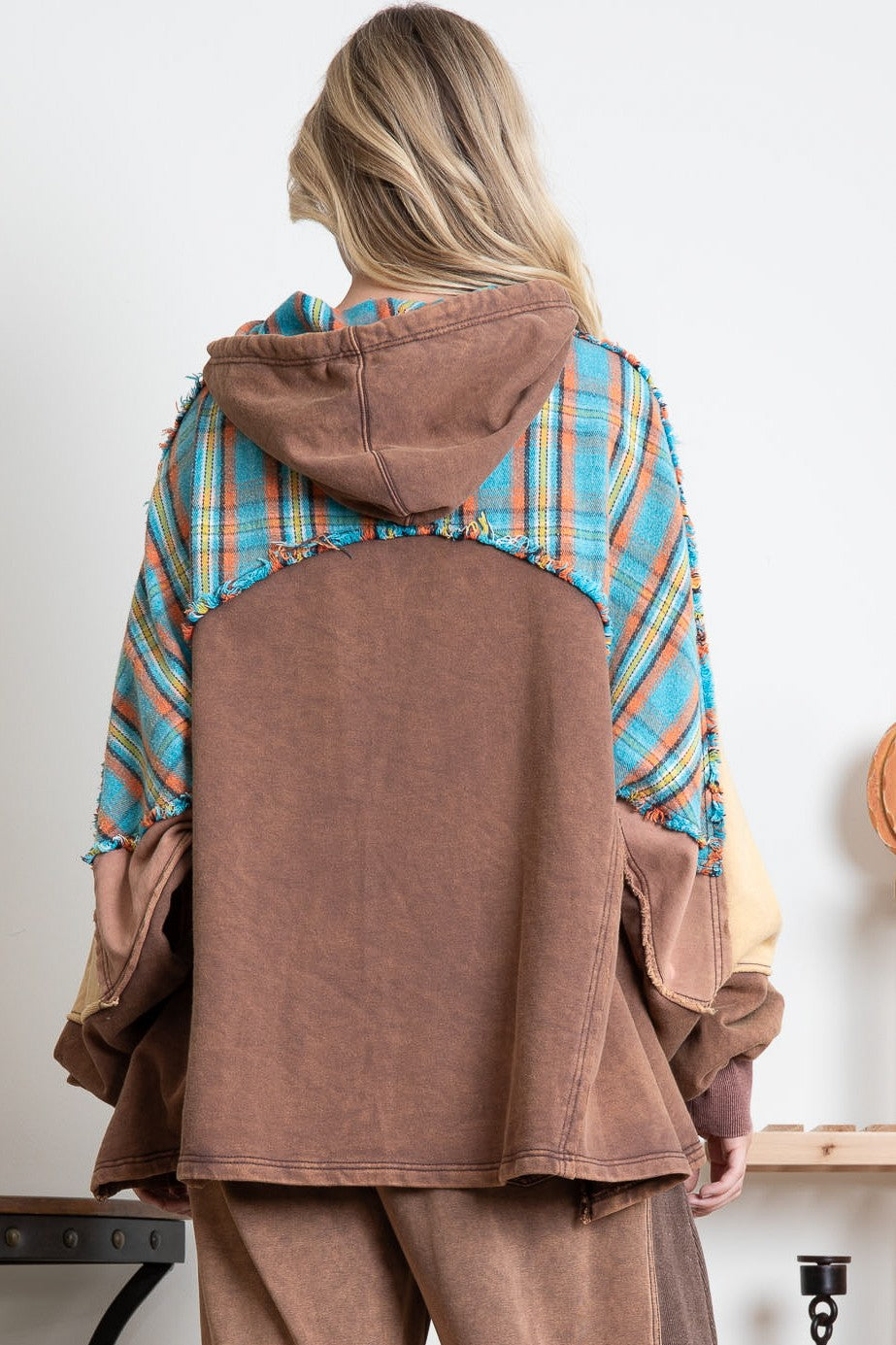 Backstage Rebel Plaid Hoodie