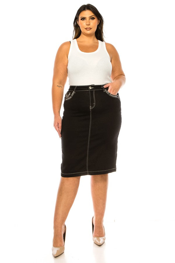 BLACK> PLUS SIZE